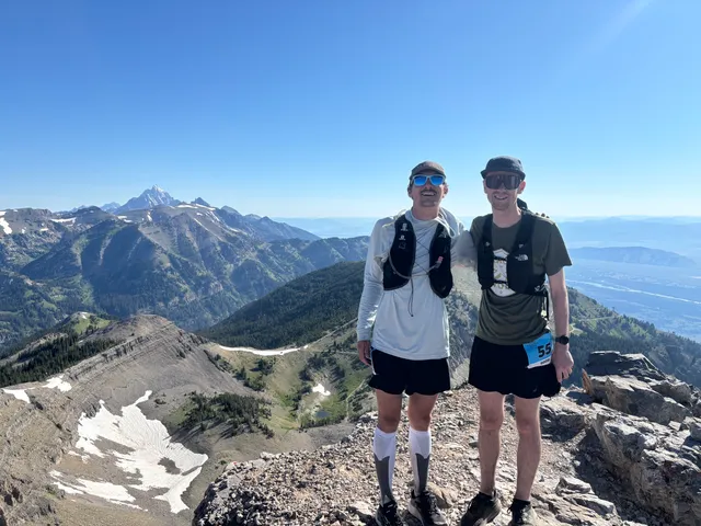 Trail running in the mountains